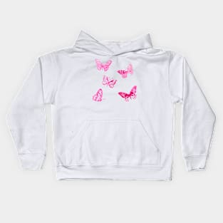 Pink Butterfly Kids Hoodie